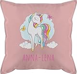 Kissen 50x50 personalisiert mit Namen - Einhorn - Einhorn Unicorn...