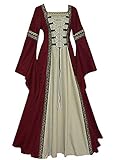 Feynman Retro Mitteralterlich Kleid Gotisch Palast Damen...