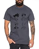 SRNS - Herren T-Shirt Son Ruffy Luffy Naruto Saitama One Dragon Master...