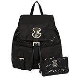 Schwarzer Rucksack mit Fächern Hogwarts Harry Potter Einheitsgröße