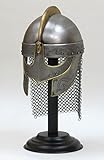 Tragbarer Wikinger-Helm mit Kupferstich und Kettenpanzer