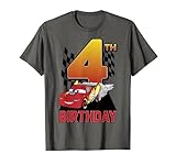 Disney Pixar Cars Lightning McQueen Fourth Birthday T-Shirt