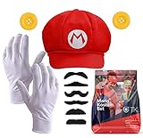 TK Gruppe Timo Klingler 2 in 1 - Set Super Mario Kostüm mit...