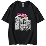 JoJo's Bizarre Adventure T-Shirt Kujo Jotaro Grafik Bedruckt Rundhals...