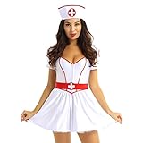 FEESHOW Frauen Sexy Krankenschwester Kostüm Cosplay Nurse Uniform...