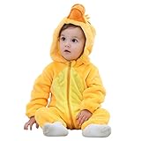 COOKY.D Baby-Strampler mit Kapuze, Flanell, für Winter, 3-36 Monate,...
