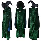 Professor Mcgonagall Kostüm Erwachsene Frauen Hexe Cosplay Robe Grün...