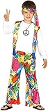 FIESTAS GUIRCA Bunter Hippie Kinder Kostüm 5-6 Jahre - Retro Mädchen...