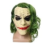 Bsopem Halloween Joker Maske, Cosplay, Horror, Clown, Latex-Maske mit...