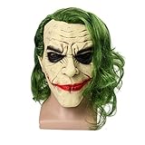 Bsopem Halloween Joker Maske, Cosplay, Horror, Clown, Latex-Maske mit...