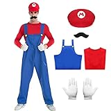 Formemory Mario Kostüm Luigi Kostüm Set,5 Pcs Mario und Luigi...