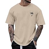 Oversized Tshirt Herren Rundhals Kurzarm Lose Sommer Oberteile Mode...