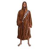 Star Wars Chewbacca Bademantel mit Kapuze für Erwachsene | groß und...