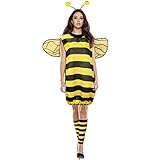 yumcute Biene Kostüm für Erwachsene,Carnaval Bienenkostüm...