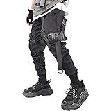 XYXIONGMAO Herren Techwear Cyberpunk Kleidung Hip Hop Hosen Schwarz...