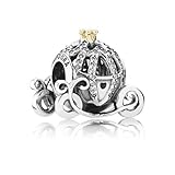 Pandora Disney, Cinderella's Pumpkin Coach Charm in Silber mit Bicolor...