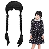 Wednesday Addams Perücke für Kinder, Wednesday Addams Kostüm Kinder...