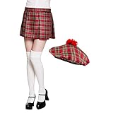 Boland - Schotten Set für Damen, kariert, Kilt und Barrett,...