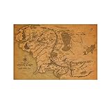 Bluelover Der Herr Der Ring Mittelerde Karte Retro-Kraft Papier Plakat