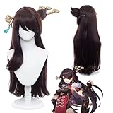 Liamiona Beidou Cosplay Perücke lang braun gerade Perücke...