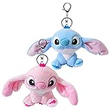 Hilloly 2 Stück Plüsch Schlüsselanhänger,Sti-tch Plüsch Anime...