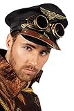 Wilbers & Wilbers Steampunk Schirmmütze Pilot mit Googles...