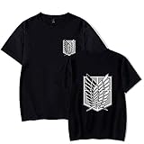 Attack On Titan T-Shirt Herren Sommer Scouting Legion Flügel der...