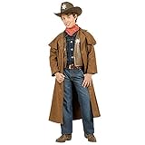 Widmann - Kinderkostüm Cowboy Wildleder, Mantel, Weste, Sheriffstern,...