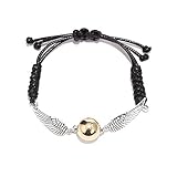 BaubleStar Goldener Schnatz Armband mit Flügeln Glocken Glöckchen...