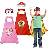 EQCSYDM Paw Dog Patrol Kinderkostüm Set 2 pcs, Cartoon Umhang, Maske...