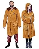 Unisex Erwachsene Star Wars Fleece Hooded Jedi & Chewbacca Bademantel...