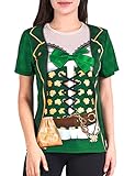 COSAVOROCK ST. Patrick's Day Damen Leprechaun Kostüme Klee T-Shirts...
