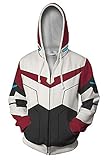 QYIFIRST Herren Jacke Shiro Keith Mantel Cosplay Kostüm Zip-Up Hoodie...