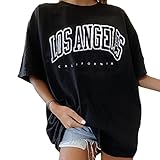 Tomwell Tshirt Damen Kurzarm Sommer Oberteile Oversize Vintage Muster...