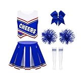 iiniim Mädchen Cheer Leader Kostüm Cheerleading Uniform Crop Tops...