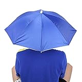 Tyenaza Regenfester Regenschirmhut, 65cm Blau Hat Umbrella...