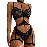Reizwäsche für Sex Damen Tanga Schwarze Lingerie Für Sex Rot...