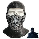 LePyCos Sub Zero Full Head Mask Latex Mortal Kombat 2021 Movie Cosplay...