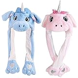 liuer 2PCS Bunny Mütze Kaninchen Ohren Hut Wackelohr Mütze Einhorn...