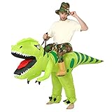 Aufblasbare Dinosaurier Kostüm Reiten T Rex Air Blow up Funny Fancy...