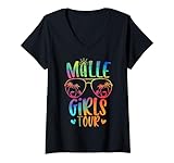 Damen Malle Girls Tour Mädelsabend Mallorca Party Urlaub T-Shirt mit...