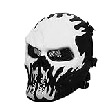 Airsoft Maske, Schädel Vollgesichtsmaske für Halloween Airsoft...