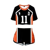Tomwell Haikyuu Tshirt und Hosen Sets Damen Karasuno High School...
