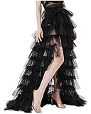 keland Cocktail Maxi Lang Gothic Lolita Abnehmbarer Tüll Petticoat...