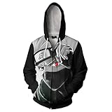 CHENMA Herren Anime Kakashi Itachi Akatsuki Langarm Bomberjacke mit...