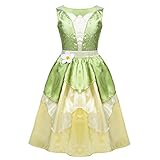 TiaoBug Mädchen Kinder Tiane Prinzessin Kostüm Kleider Satin Frosch...
