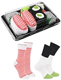 Rainbow Socks - Damen Herren - Sushi Socken Lachs Nigiri Gurken Maki -...