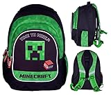 ASTRA Dreifächiger Schulrucksack MOTIV - Minecraft Figuren Rucksack...