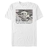 Star Wars Unisex Still Hungry Organic Short Sleeve T-Shirt, Weiß, S