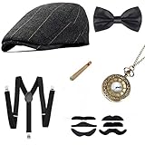 Cucudy 1920s Kostüm Herren 20er Jahre Accessoires Inklusive mafia...